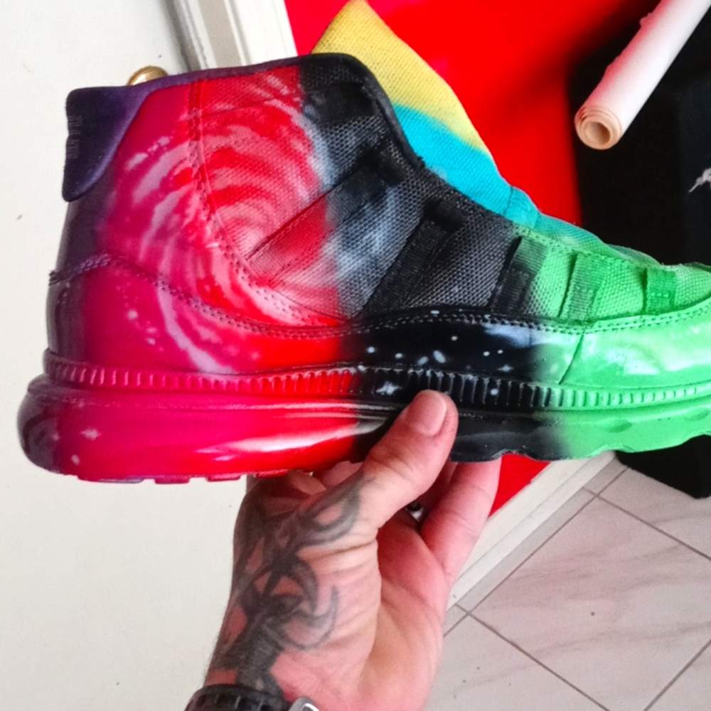 Custom glow in the dark J's